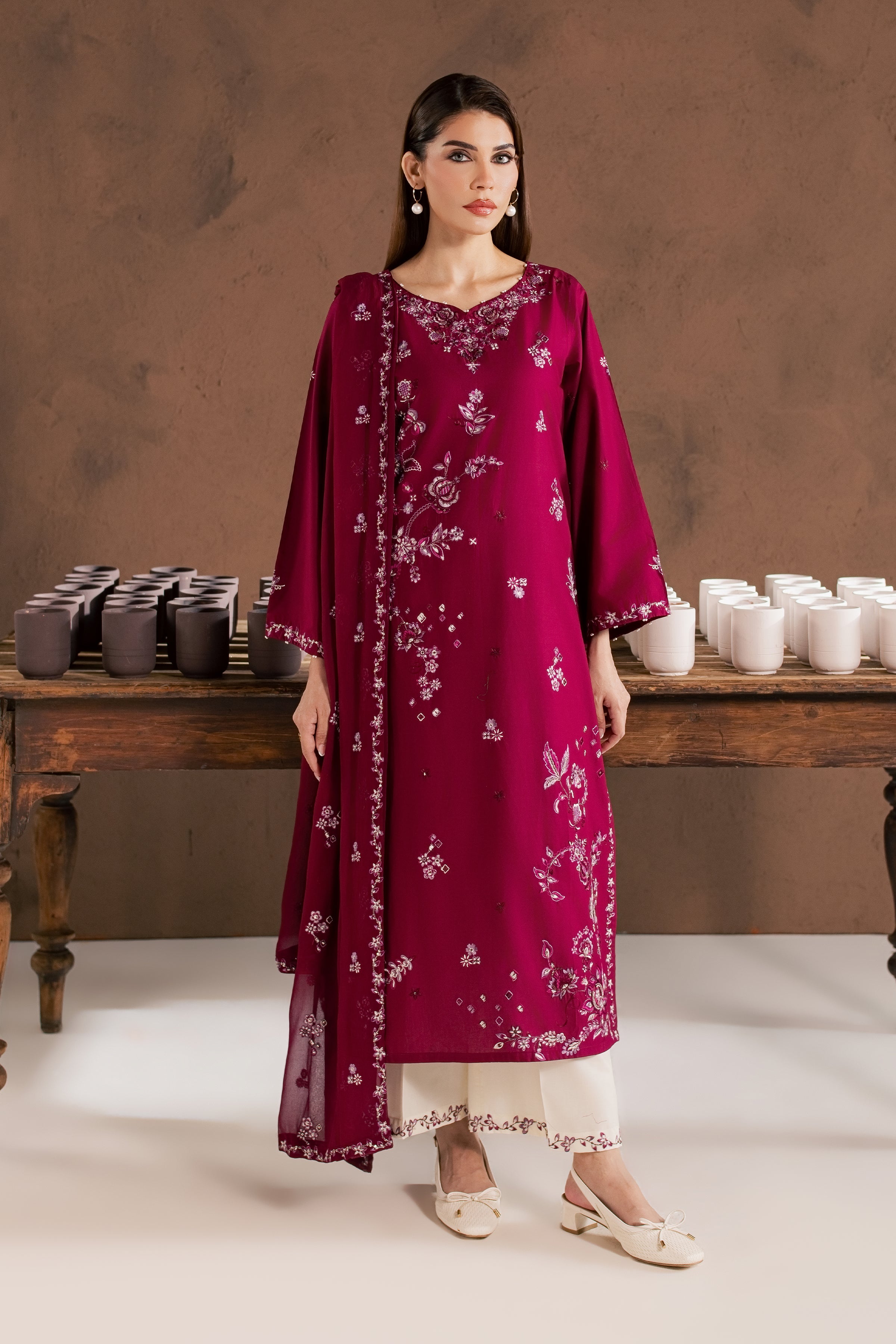 Jammy 3Pc - Embroidered Cambric Pret