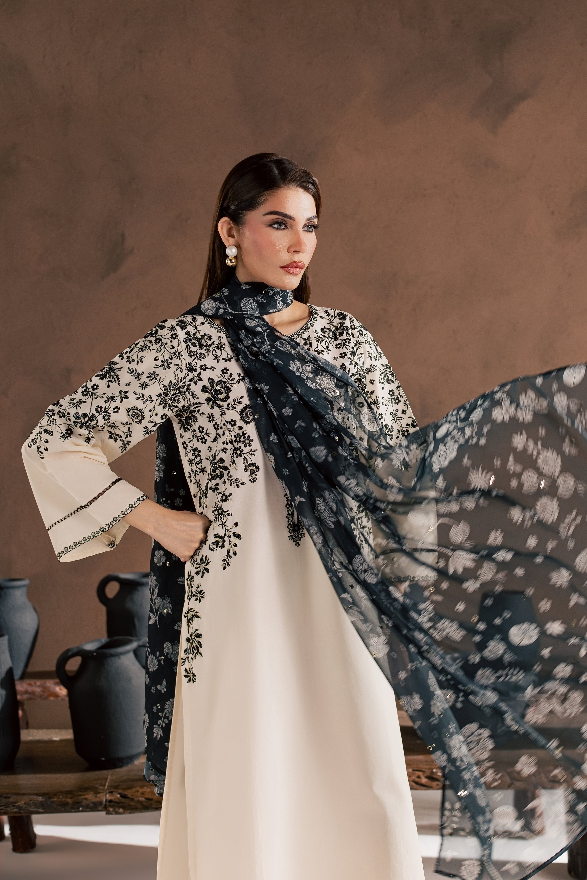Salaar 3Pc - Embroidered Cambric Pret
