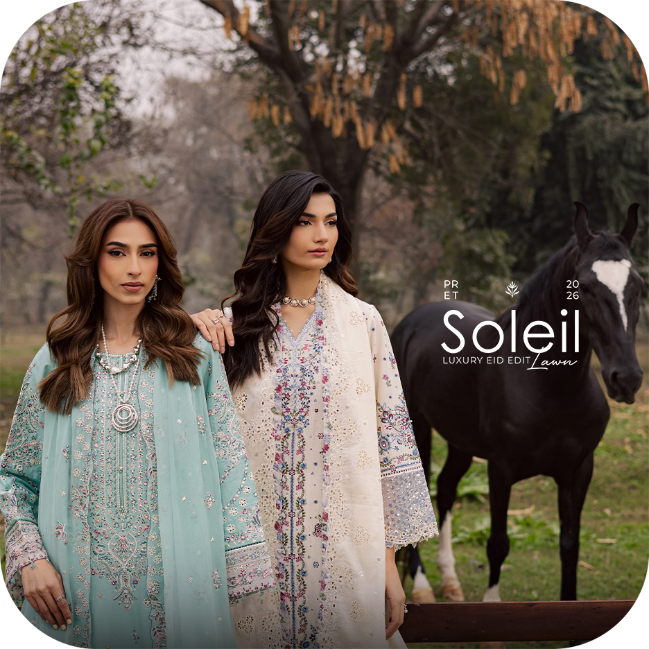 Soleil luxury eid lawn outfit with festive embroidery
