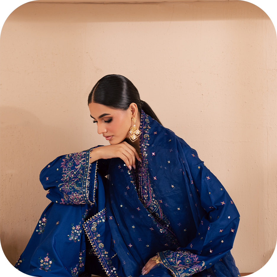 Embroidered solids outfit by BATIK for daily wear