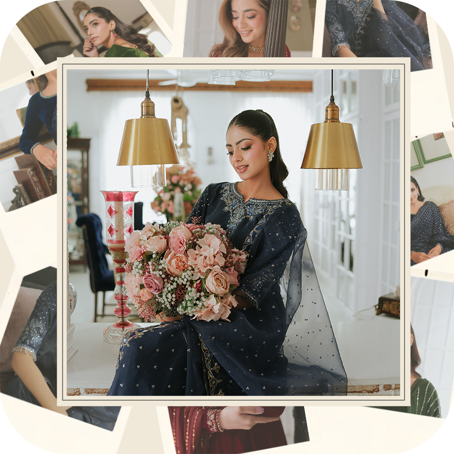 BATIK velvet luxury pret outfit featuring embroidered detailing, rich jewel tones, and elegant silhouettes designed for festive and formal South Asian wear.