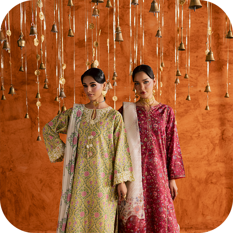 Fresh summer look featuring Jahanara printed ensemble