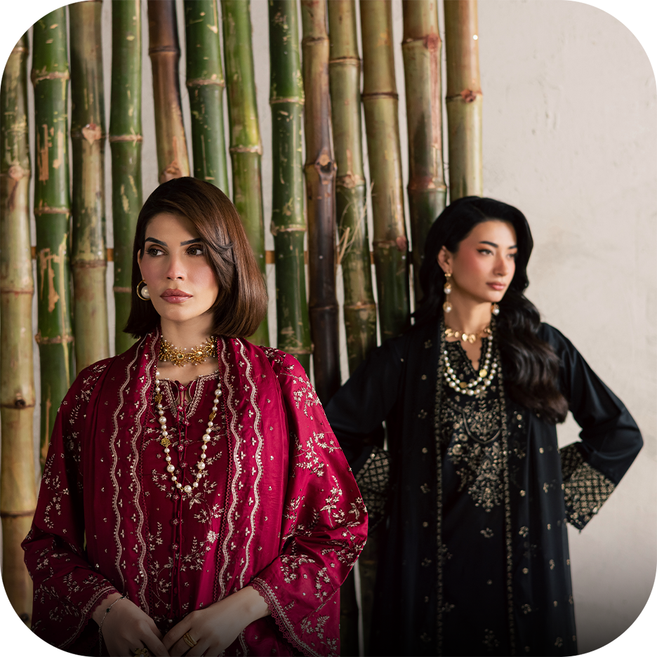 Embroidered festive lawn outfit from BATIK MAHANI collection  MAHANI festive lawn ensemble with intricate embroidery  Elegant embroidered shirt and dupatta from BATIK MAHANI  Festive lawn silhouette with detailed craftsmanship by BATIK  MAHANI collection 