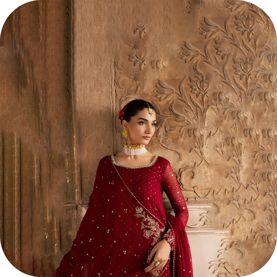 Festive Pakistani outfit with fairyesque embroidery and flowing silhouette  Soft luxury festive wear featuring organza, chiffon, and delicate handwork  Desi fairycore festive dress with embroidered details and airy dupatta  Elegant festive outfit by BATIK