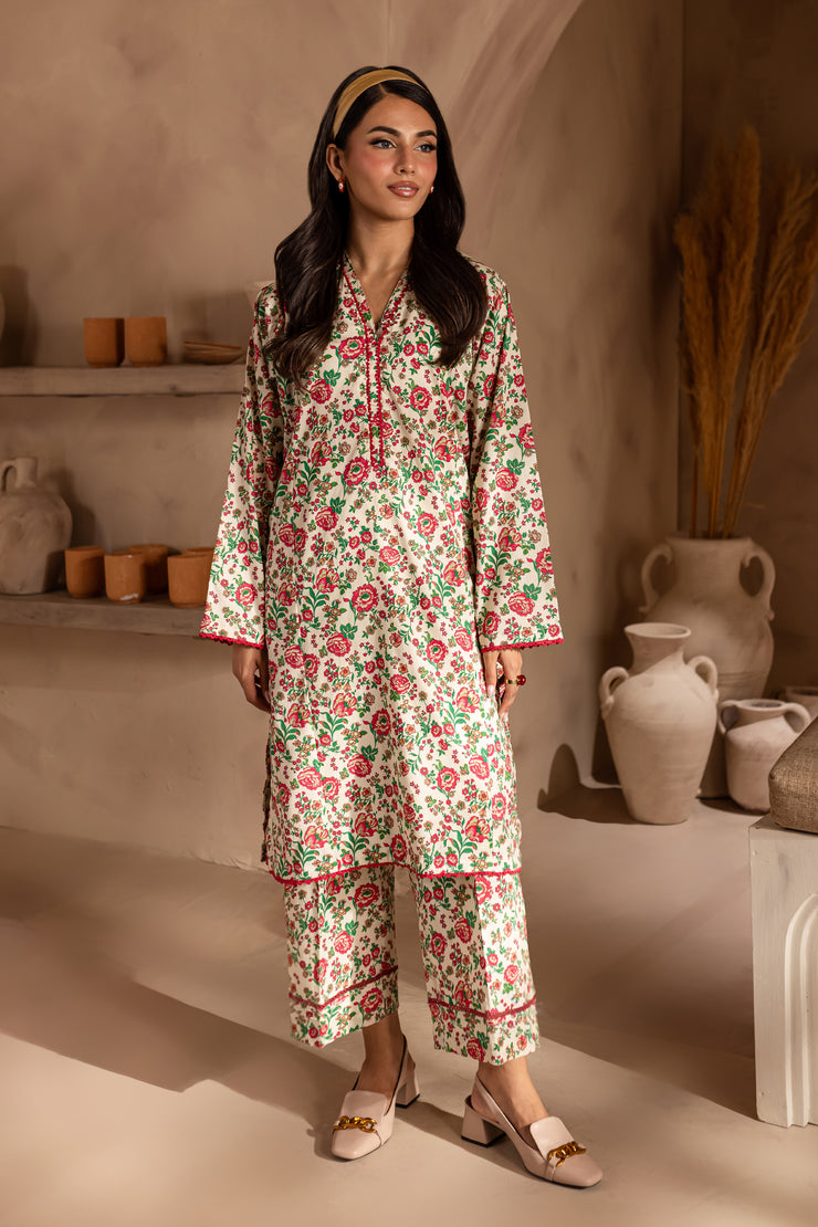 Blake 2Pc - Printed Khaddar Dress