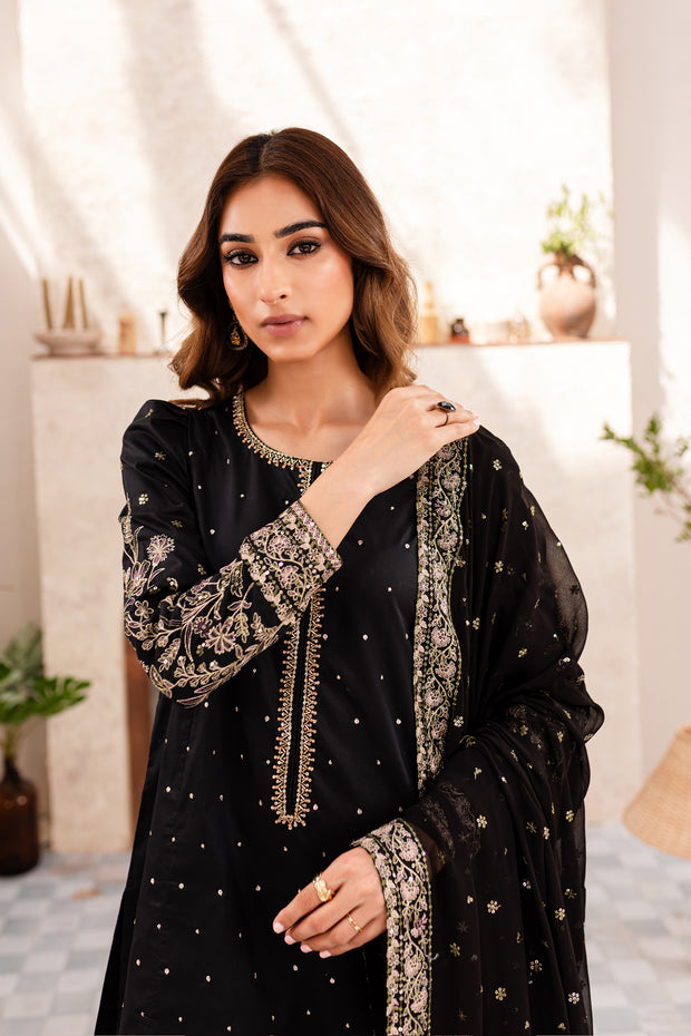 Amaani 3Pc - Embroidered Luxe PRET - BATIK