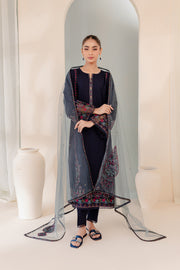 Couture 3Pc - Embroidered Karandi Dress - BATIK