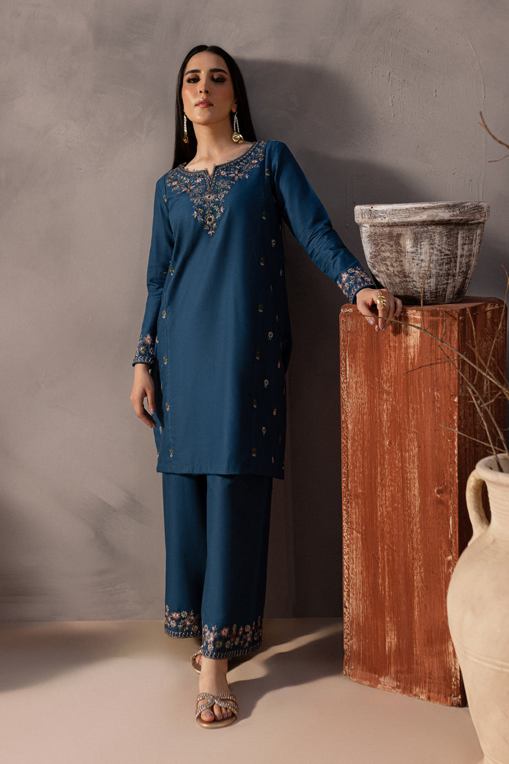 Nehar 2Pc - Embroidered Khaddar Dress - BATIK