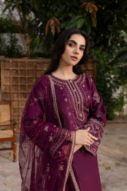 Plant Foam 3Pc - Embroidered Khaddar Dress - BATIK