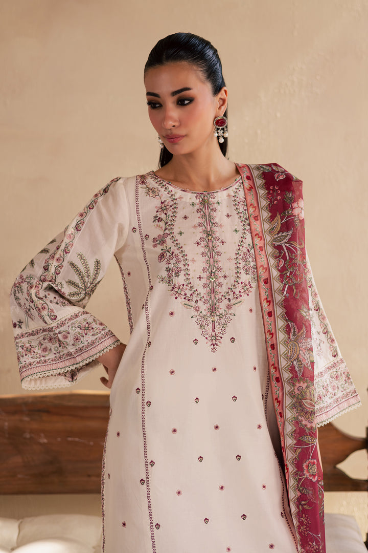 Flynn 3Pc - Embroidered Solid Dress - BATIK