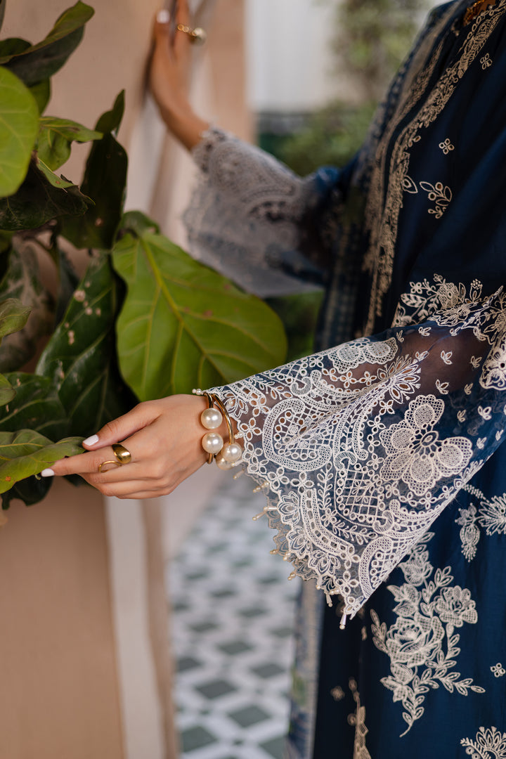 Smokey Blue 3Pc - Festive Eid Pret