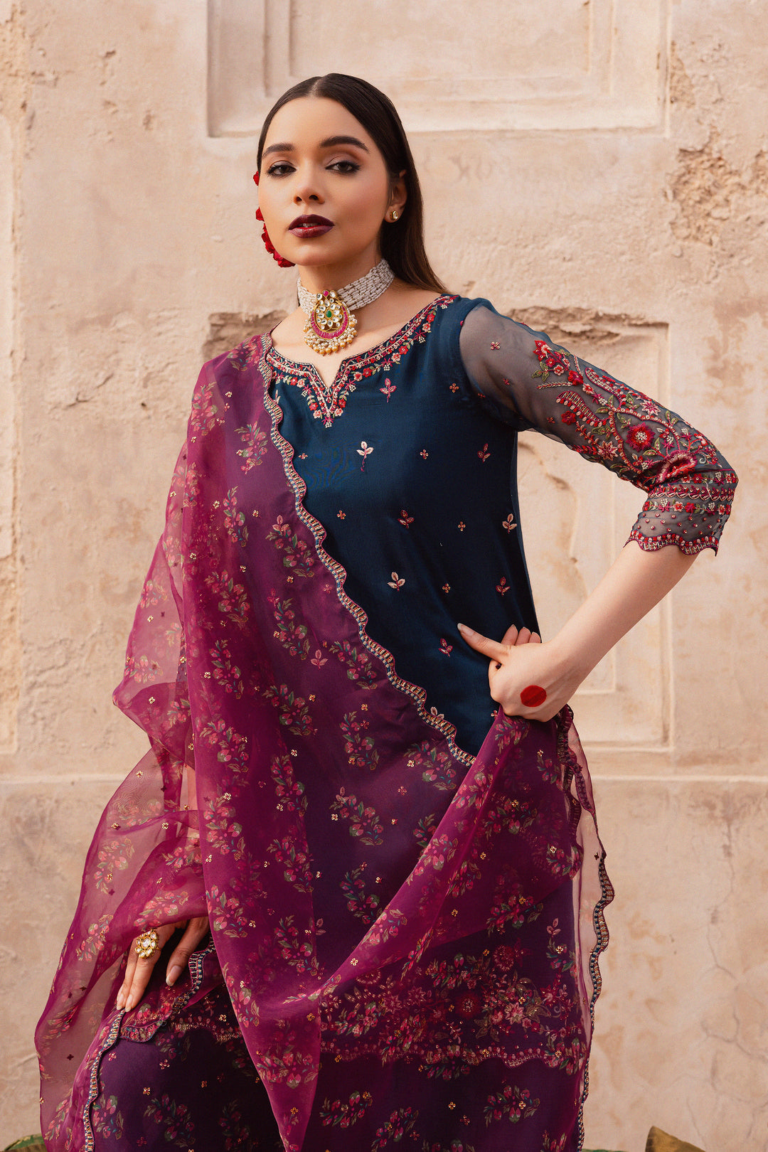 Aleysa 3Pc - Festive Luxe Pret
