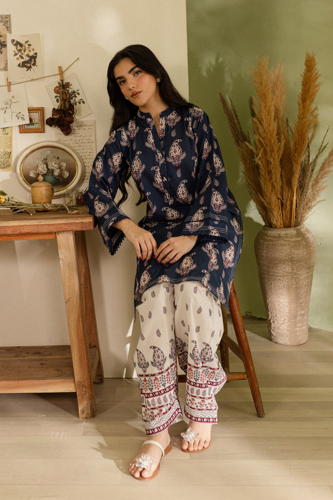 Apsara 2Pc - Printed Khaddar Dress - BATIK