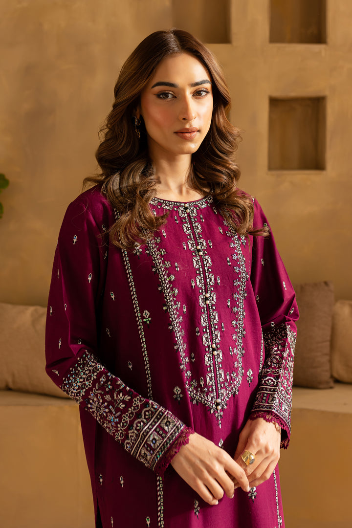 Mahay 2Pc- Embroidered Khaddar Dress - BATIK