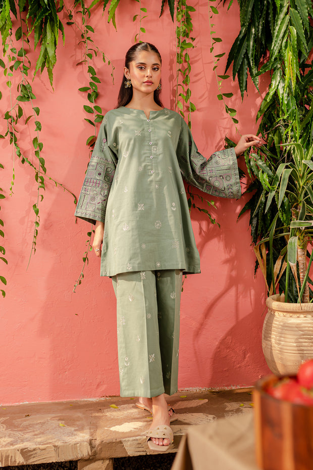 Chippy 2Pc - Embroidered Khaddar Dress - BATIK