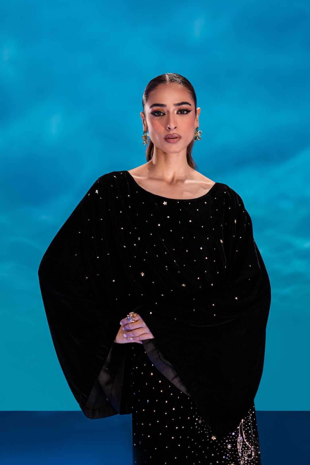 Cosmic Black 1Pc - Formal Velvet Maxi - BATIK