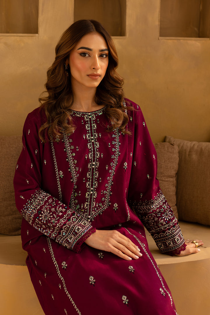 Mahay 2Pc- Embroidered Khaddar Dress - BATIK