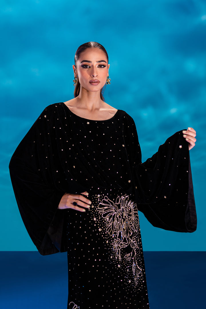 Cosmic Black 1Pc - Formal Velvet Maxi - BATIK