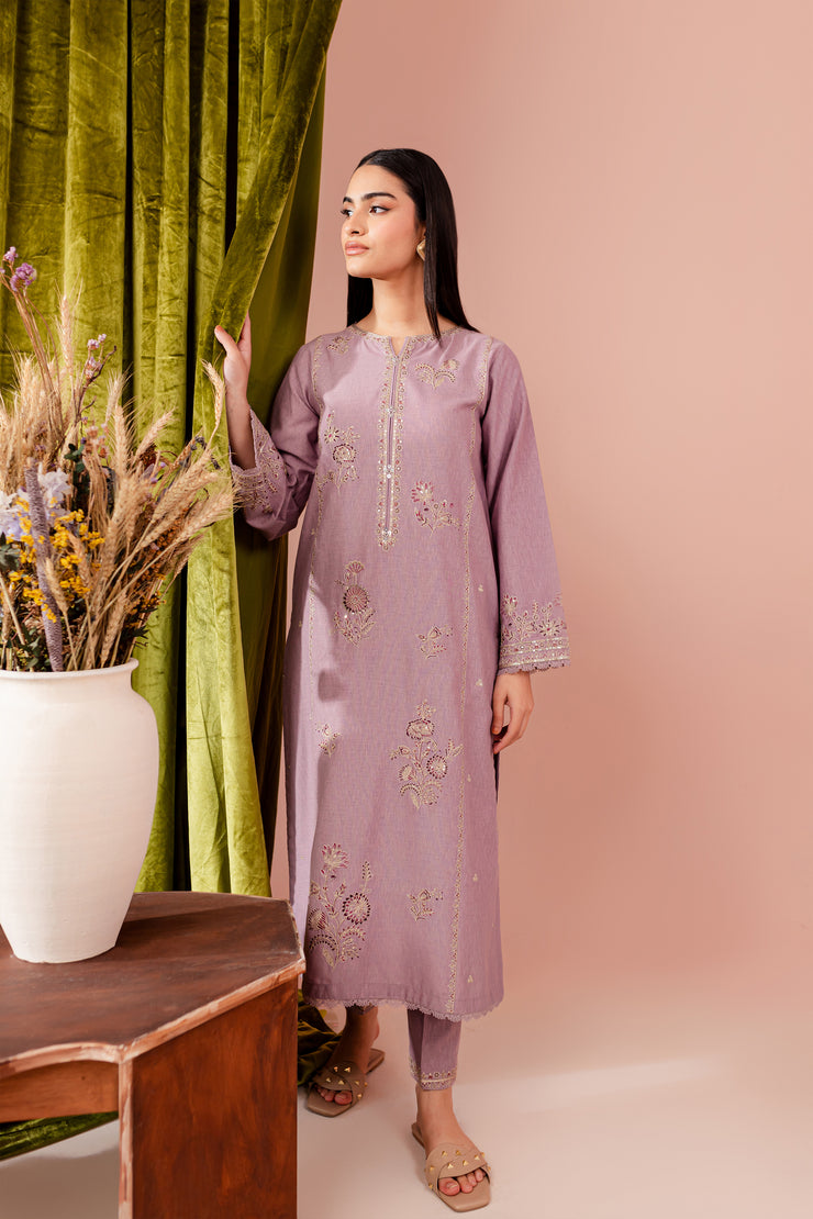 Arsin 2Pc - Embroidered Karandi Dress - BATIK