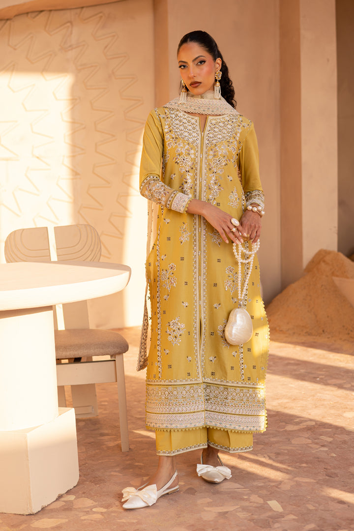 Shamma 3Pc - Embroidered Luxe Pret