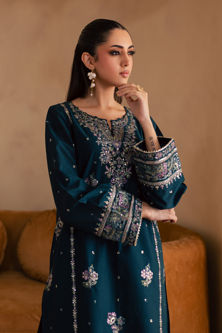 Pine 2Pc - Embroidered Solid Dress - BATIK