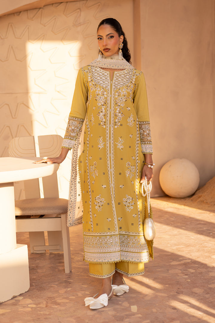 Shamma 3Pc - Embroidered Luxe Pret