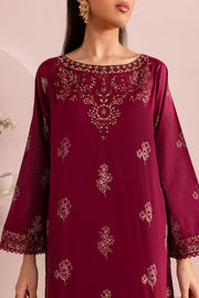 Ruby Red 2Pc - Embroidered Lawn Dress - BATIK