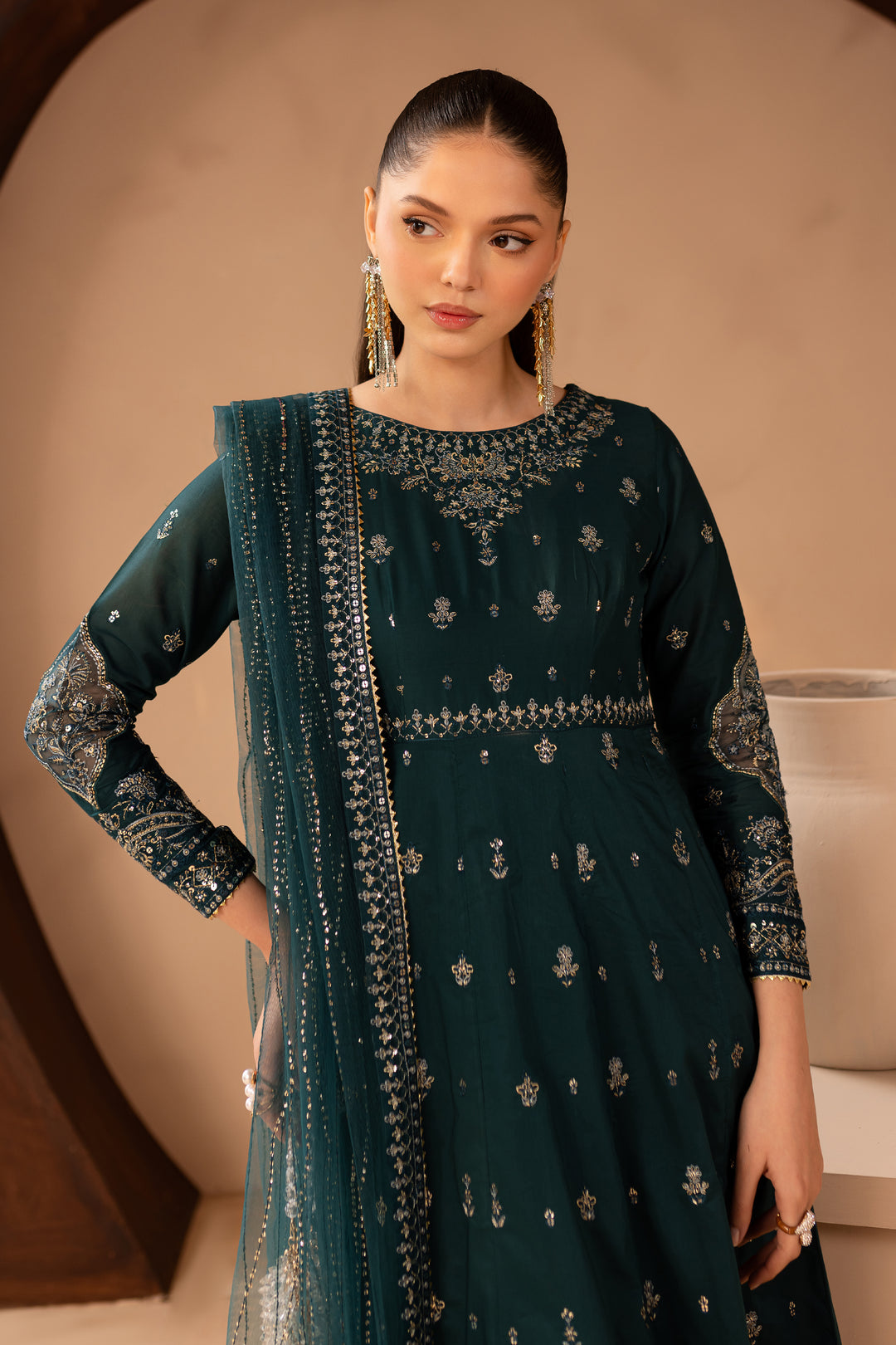 Delvin 3Pc - Embroidered Lawn Dress