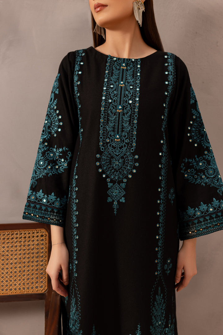 Misha Black 2Pc - Embroidered Karandi Dress - BATIK