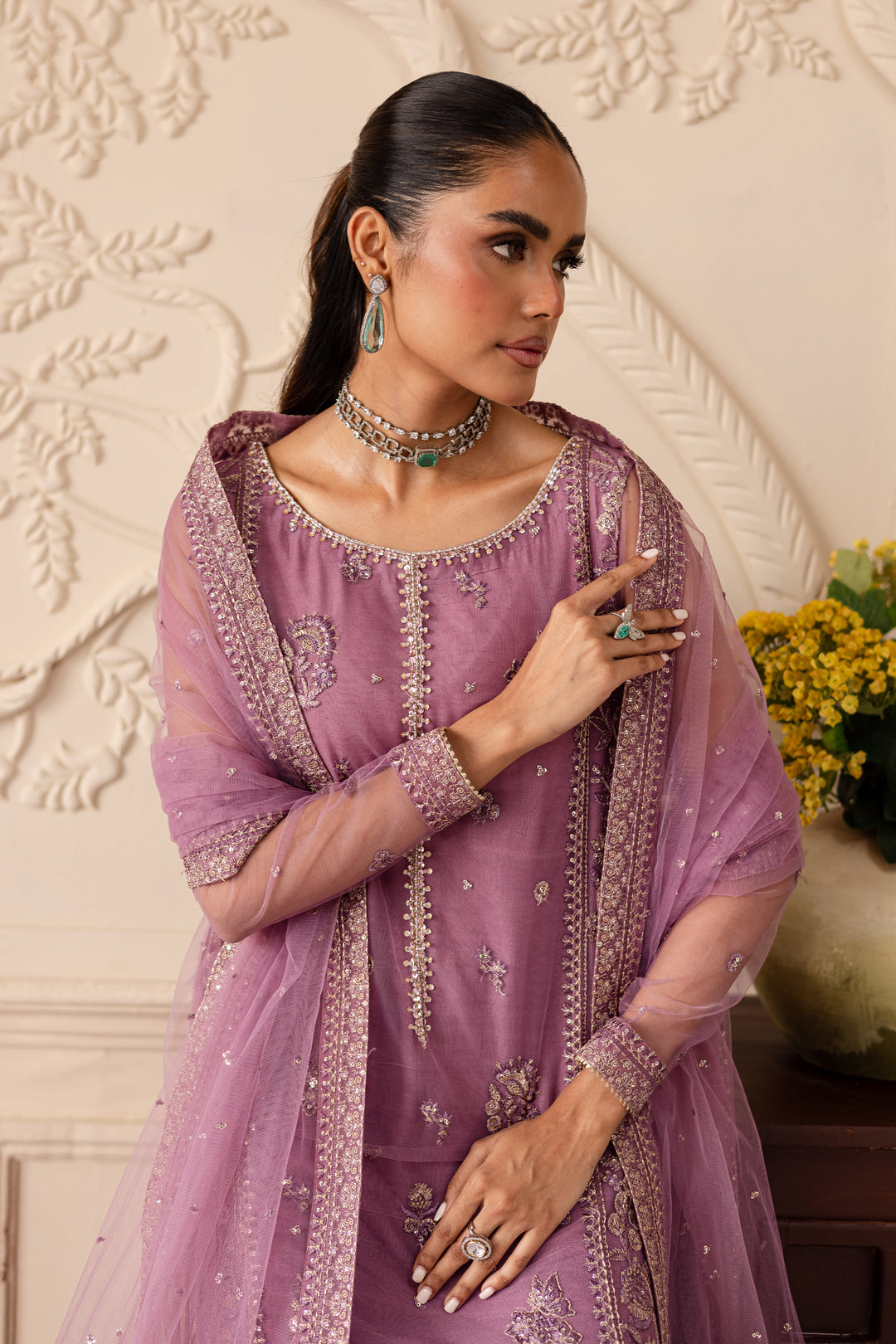 Minara 3PC - Embroidered Luxe Pret