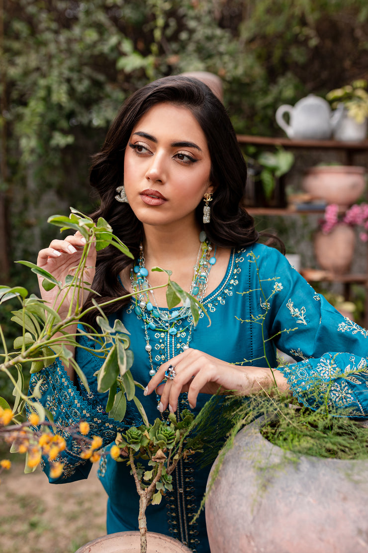 Peacock 2Pc - Embroidered Lawn Dress - BATIK