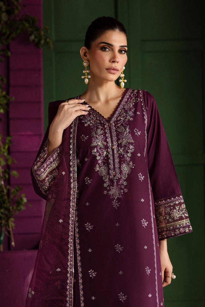 Envoye 3Pc - Embroidered Solid Dress - BATIK