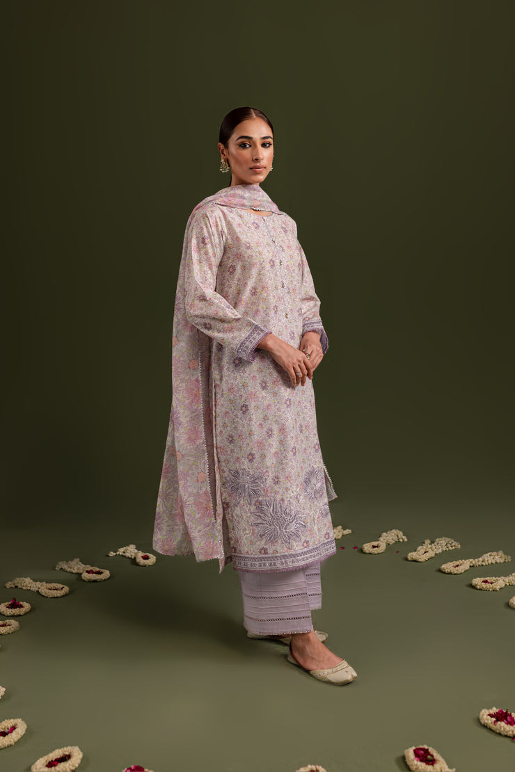 Kimi 3Pc - Printed Lawn Dress - BATIK