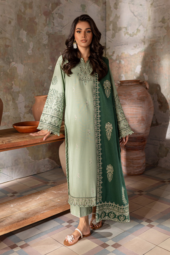 Amy 3Pc - Embroidered Khaddar Dress - BATIK