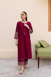 Ela 2Pc - Embroidered Khaddar Dress - BATIK