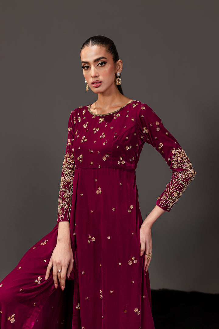 Cicely Berry 2Pc -  Formal Velvet Maxi - BATIK