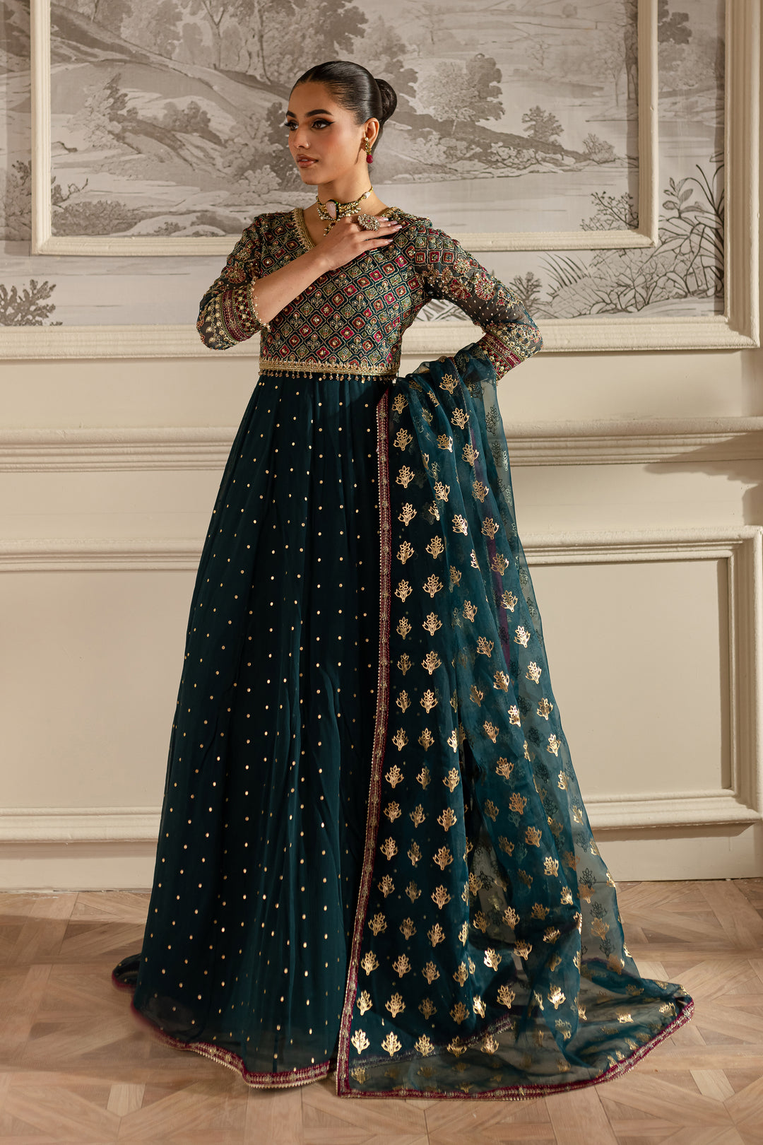 Teal Sahil - 3Pc Formal Dress - BATIK