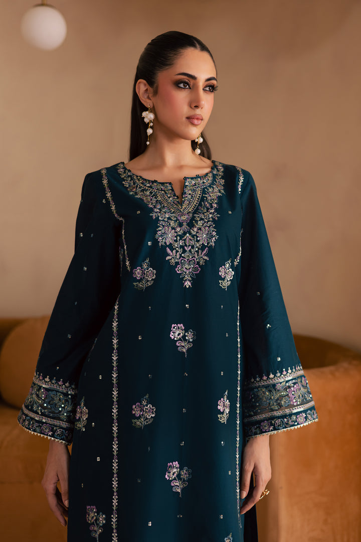 Pine 2Pc - Embroidered Solid Dress - BATIK
