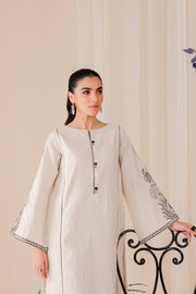 Source 2Pc - Embroidered Jacquard Dress - BATIK
