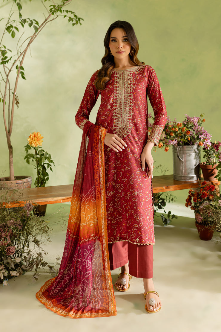 Maheen 3Pc - Printed Lawn Dress