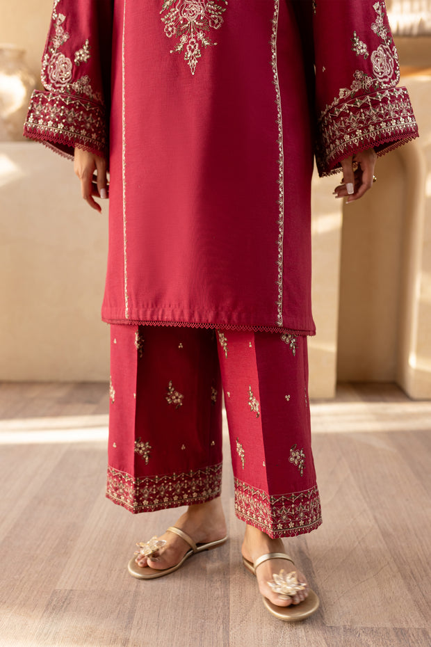 Zarina 3Pc - Embroidered Karandi Dress