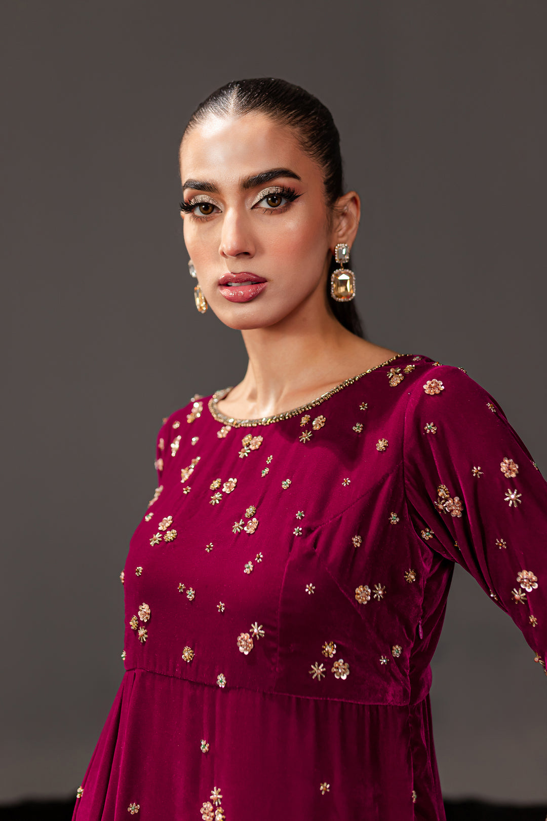 Cicely Berry 2Pc -  Formal Velvet Maxi - BATIK