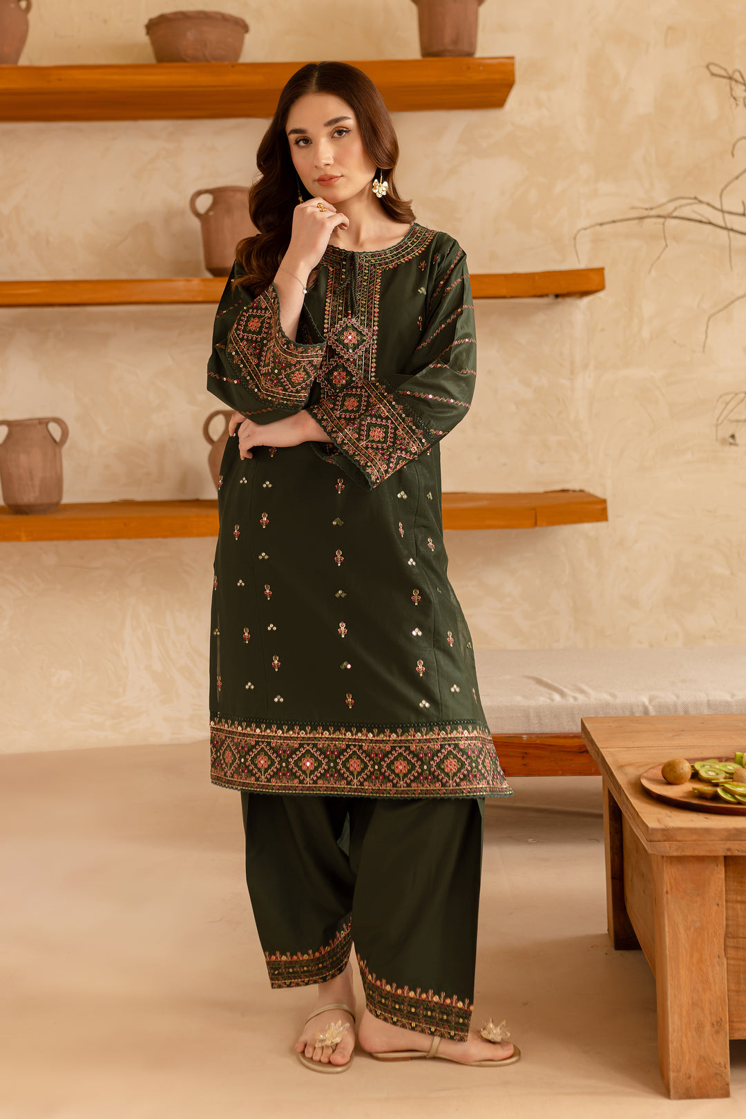 Eden 2Pc - Embroidered Lawn Dress