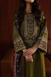 Fern Fall 3Pc - Embroidered Khaddar Dress