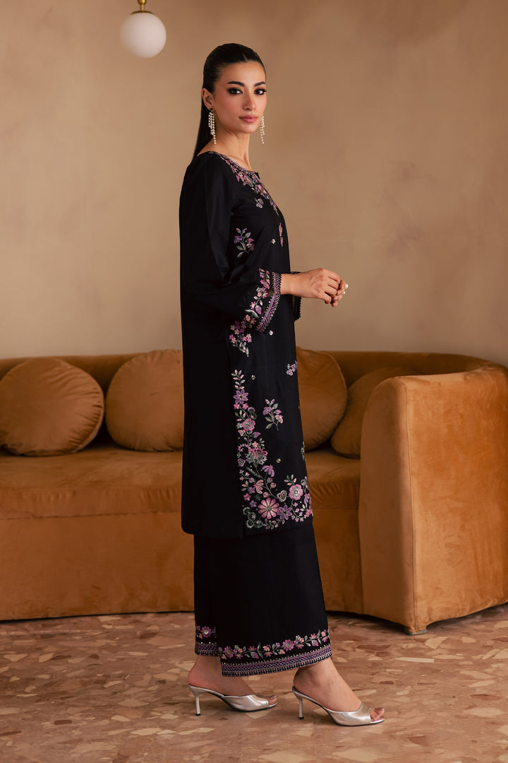 Blink 2Pc - Embroidered Solid Dress - BATIK