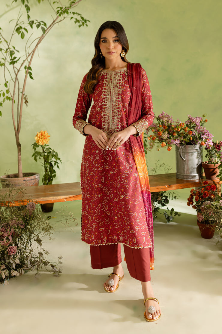 Maheen 3Pc - Printed Lawn Dress