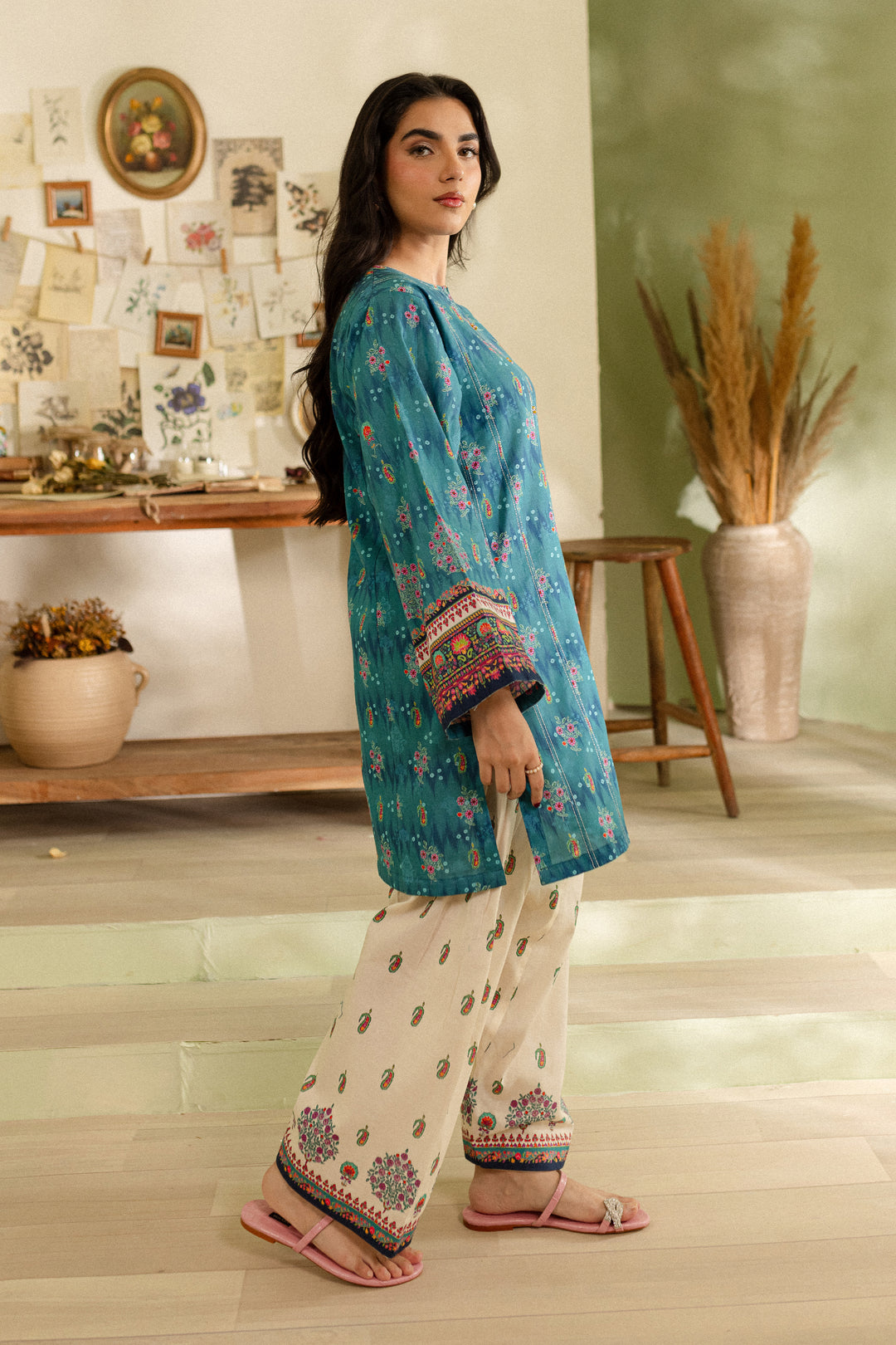 Rahima 2Pc - Printed Khaddar Dress - BATIK