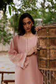 Pink Blush 2Pc - Embroidered Khaddar Dress - BATIK