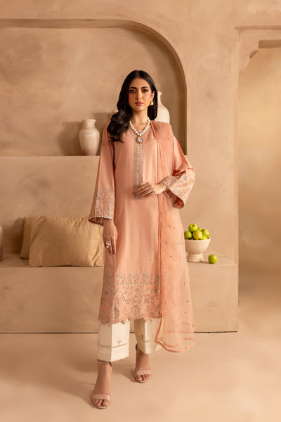 Kaizen 3Pc - Embroidered Lawn Dress