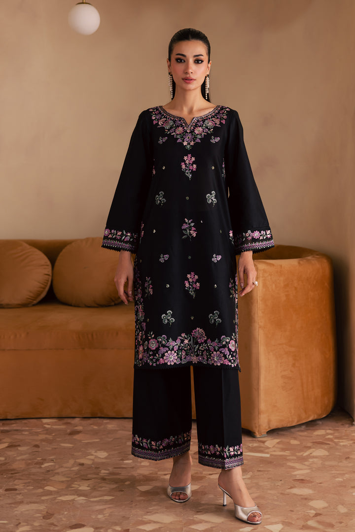 Blink 2Pc - Embroidered Solid Dress - BATIK